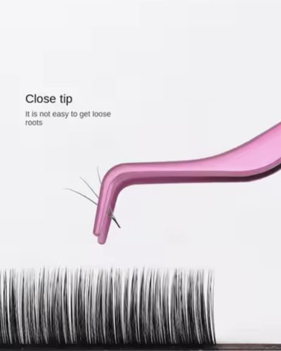 Багатофункціональний пінцет-гребінець для вій та брів рожевий