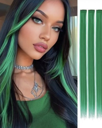 Пасма волосся (треси) зелені штучні 1 шт