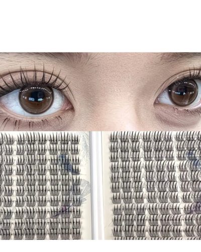 Накладні пучкові вії з мокрим ефектом без клею та пінцету