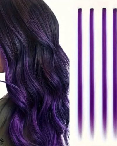 Пасма волосся (треси) фіолетові штучні 1 шт