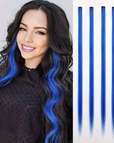 Пасма волосся (треси) сині штучні 1 шт