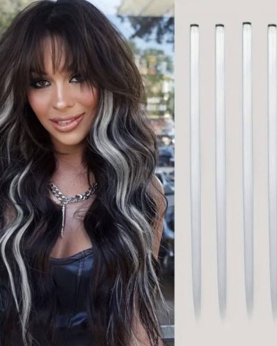 Пасма волосся (треси) білі блонд штучні 1 шт