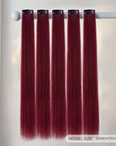 Пасма волосся (треси) вишнево-червоні штучні 1 шт