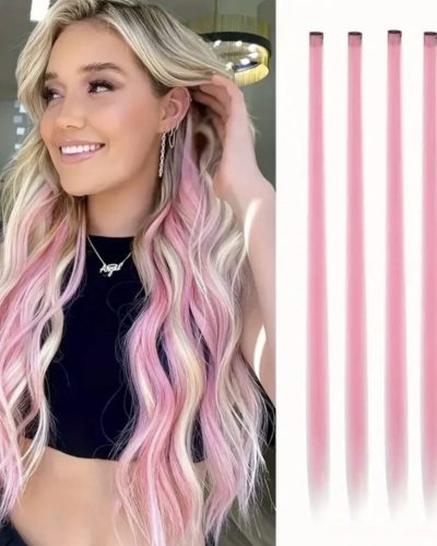 Пасма волосся (треси) рожеві штучні 1 шт