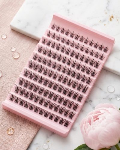 Пучкові накладні вії для самостійного нарощування, компактний набір